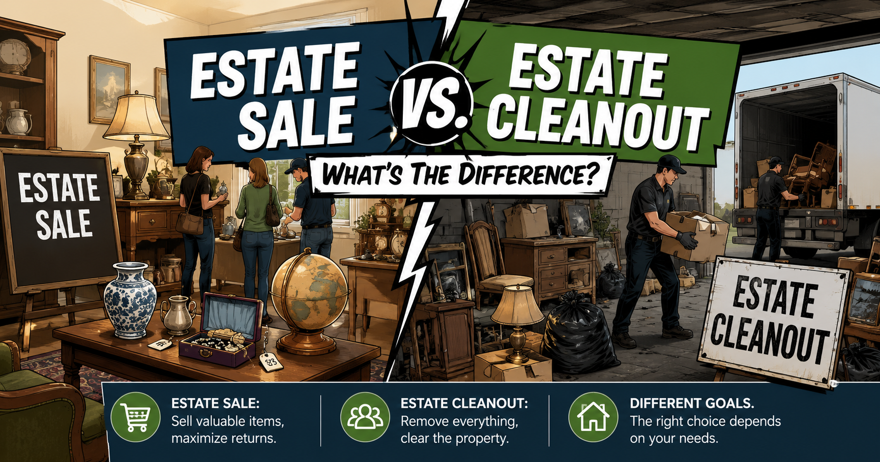 Estate Sale vs. Estate Cleanout: What's the Difference?